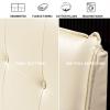 Leather Headboard Backrest Wedge Reading Pillow Bedside Cushion King Size Bed Backrest Pillow Upholstered Lumbar Support Pad for with/Without Headboard,B,No headboard 63"/160cm view 2