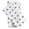 100% Cotton Christmas Cloth Napkins with Leaf Pattern for Wedding, Cocktail, Dinner Parties & Thanksgiving (Set of 6, 20x20 inch, Black) view 1