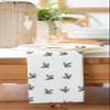 100% Cotton Christmas Cloth Napkins with Leaf Pattern for Wedding, Cocktail, Dinner Parties & Thanksgiving (Set of 6, 20x20 inch, Black) view 3