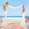 2PCS Wedding Arch Flowers, Artificial Rose Sunflower Swag with Pampas Grass and Pomegranates, Decorative Boho Floral Swags for Wedding Ceremony Backdrop Table Wall Decor (Wine Red) view 2