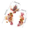 2PCS Wedding Arch Flowers, Artificial Rose Sunflower Swag with Pampas Grass and Pomegranates, Decorative Boho Floral Swags for Wedding Ceremony Backdrop Table Wall Decor (Wine Red) view 3