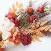 2PCS Wedding Arch Flowers, Artificial Rose Sunflower Swag with Pampas Grass and Pomegranates, Decorative Boho Floral Swags for Wedding Ceremony Backdrop Table Wall Decor (Wine Red) view 4