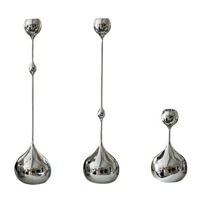 Candle Holder Modern Metal Candle Holder, Drop Shaped Decorative Candle Holder, for Home Decor, Wedding, Candle Light Dinner (Color : A4)