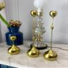 Candle Holder Golden Candle Holder, Modern Metal Water Drop Candle Holder Ornament, Suitable for Candle Light Dinner at Living Room Table (Color : A4) view 2