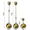 Candle Holder Golden Candle Holder, Modern Metal Water Drop Candle Holder Ornament, Suitable for Candle Light Dinner at Living Room Table (Color : A4) view 4