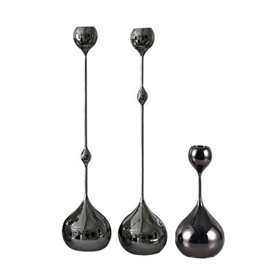 Candle Holder Black Light Luxury Metal Candle Holder, Great for Home Decor and Wedding, Holiday Decor (Color : A4)