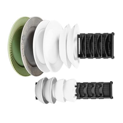 Dish Plate Rack for Cabinet, Dish Drying Racks under Sink Dinnerware Plate Drainer Holder with Removable Slots, Tableware Drying Rack Kitchen Storage Organizer (10 Slots Bowl Rack, 3 pcs)