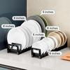 Dish Plate Rack for Cabinet, Dish Drying Racks under Sink Dinnerware Plate Drainer Holder with Removable Slots, Tableware Drying Rack Kitchen Storage Organizer (10 Slots Bowl Rack, 3 pcs) view 2