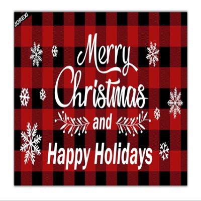 Red Buffalo Plaid Christmas Decorative Doormat,Seasonal Winter Xmas Doormat Low Profile Floor Mat Front Mat Indoor