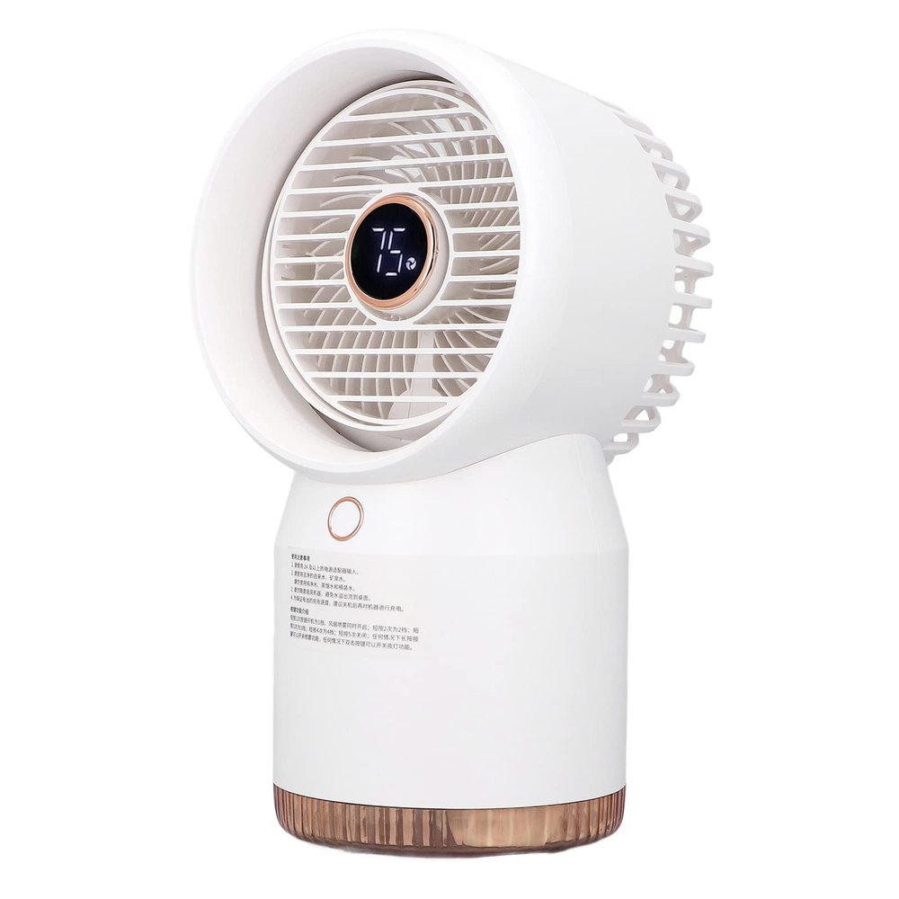 ENZZ Car Air Conditioner, USB Powered, Fast Cooling, Four Wind Speeds, White Mini Camping Air Conditioner for Home, Office, Car