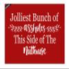 Christmas Front Door Mat, Jolliest Bunch of Asshole Doormat Merry Christmas Welcome Mat for Porch Farmhouse view 1