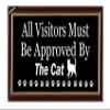 Cute Black Cat Paws Door Mat, Funny Welcome Front Door Mat Indoor Outdoor Entrance, Rustic All Visitors Must Be Approved By The Cat Doormat Rugs for Cat Lovers view 1