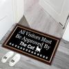Cute Black Cat Paws Door Mat, Funny Welcome Front Door Mat Indoor Outdoor Entrance, Rustic All Visitors Must Be Approved By The Cat Doormat Rugs for Cat Lovers view 3