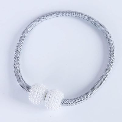1 Pack Magnetic Curtain Clip Curtain Frame Buckle 16 Color Lace Up Curtain Accessories Home Decor,Light Grey