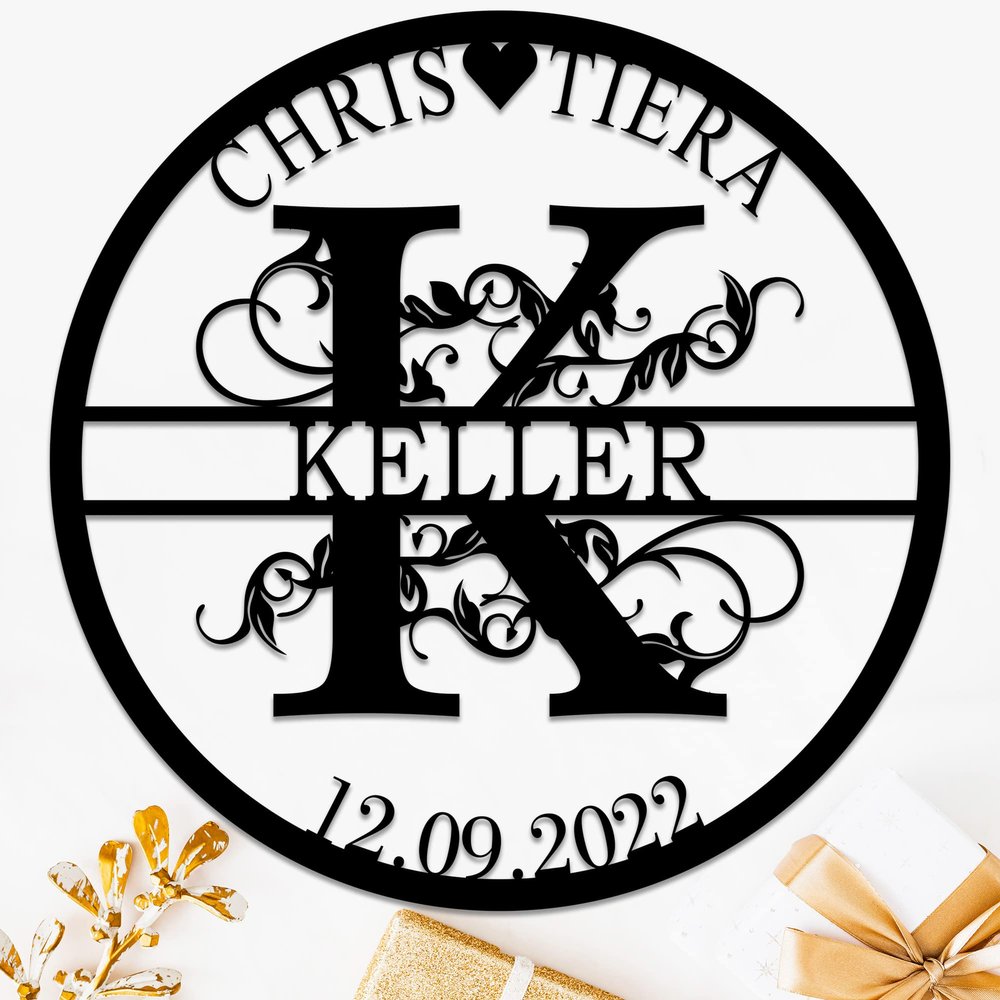 Custom Metal Sign, Personalized Last Name Metal Signs, Metal Name Sign, Outdoor Metal Sign, Family Name Sign, Wall Decor, Monogram Wall Decor, Outdoor Wall Art, Anniversary Wedding Gifts, Metal Decor