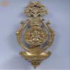 Exotic India 10" Bronze Designer Diya (Hoysala Art) - Bronze view 1