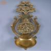 Exotic India 10" Bronze Designer Diya (Hoysala Art) - Bronze view 2