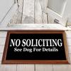 See Dog for Details Funny Welcome Mats, No Soliciting Front Door Mat Outdoors for Home Entrance Outdoors Mat for Outside Entry Way Doormat Entry Rugs view 2