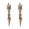 IMIKEYA Set of 2 Brass Vajra Dorje Statues with Pestle Amulet Buddhist Home D Cor Accents for Meditation and Spiritual Display view 1
