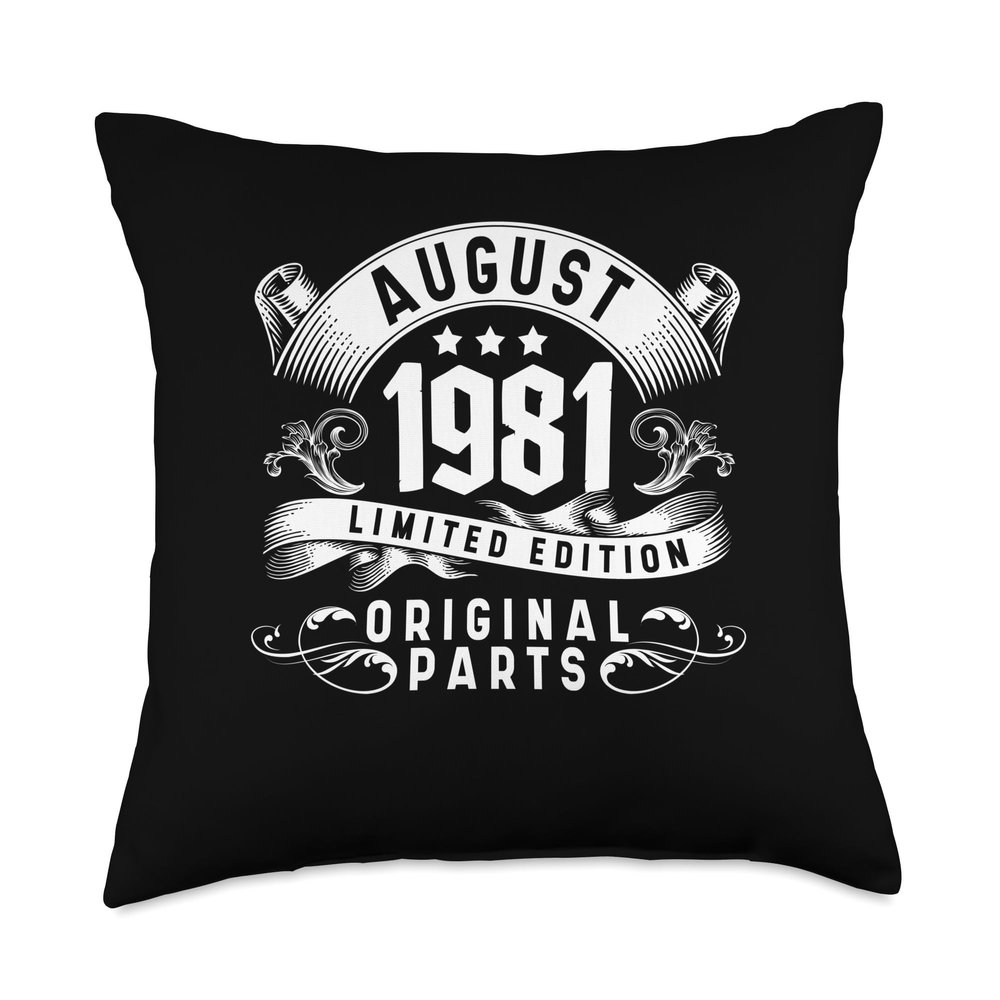 Birthday Limited Edition August 1981 Throw Pillow