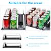 iplusmile Automatic Drink Pusher Sliding System for Refrigerator Beverage Organizer 2-Pack Plastic Shelf Clips Easy Installation 12.40X3.54X6.69 Inches view 2
