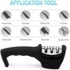 Blade Sharpener, Manual Sharpeners,Manual Knife Sharpeners, Kitchen Knife Sharpener,3-Stage Sharpening Tool,Professional Knife Sharpeners,Safe and Easy to Use, Knife Sharpening Tool with Anti Slip Bas view 4
