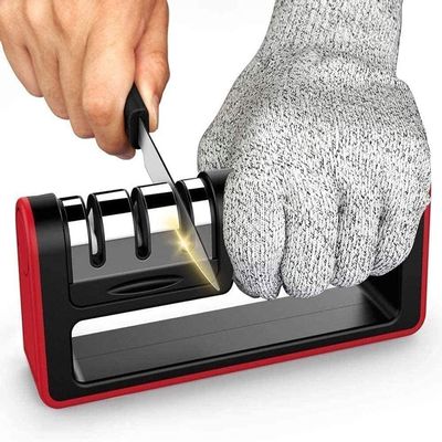 Blade Sharpener, Manual Knife Sharpeners, Starthi Kitchen Knife Sharpener 3-Stage Chef Knife Sharpener to Restore Non-Serrated Knife Blades Quickly, Safely Easy to Use for Kitchen Camping Hiking