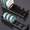 Dish Rack Plate Vertical Storage Kitchen Dishes Drying Dryer Rack Drainer Plate Storage Organizer Holder with Adjustable Slots for Dish/plate/bowl/bakeware/serving Trays (Dish Rack 12 Slots, 2 pcs) view 2