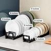 Dish Rack Plate Vertical Storage Kitchen Dishes Drying Dryer Rack Drainer Plate Storage Organizer Holder with Adjustable Slots for Dish/plate/bowl/bakeware/serving Trays (Dish Rack 12 Slots, 2 pcs) view 4