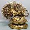 Brass 1000 Arms Avalokiteshvara of Kwanyin Goddess Buddha Statue 25# view 3