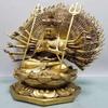 Brass 1000 Arms Avalokiteshvara of Kwanyin Goddess Buddha Statue 25# view 4