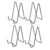 GANAZONO 4 Pcs Iron Book Display Stands for Files and Books Black view 1