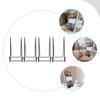 GANAZONO 4 Pcs Iron Book Display Stands for Files and Books Black view 3