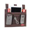 Zafit Hanging Bedside Caddy, Bedside Storage Organizer for Magazine, Phone, Remote control (Classic4 Pockets-Coffee) view 2