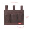 Zafit Hanging Bedside Caddy, Bedside Storage Organizer for Magazine, Phone, Remote control (Classic4 Pockets-Coffee) view 4