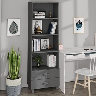 YITHOPI Sideboard for Dining Room Large Storage Cabinet Liquor Cabinet for Home Kitchen Dining Room Highboard Dark Gray 23.6"x13.8"x70.9" Solid Wood Pine