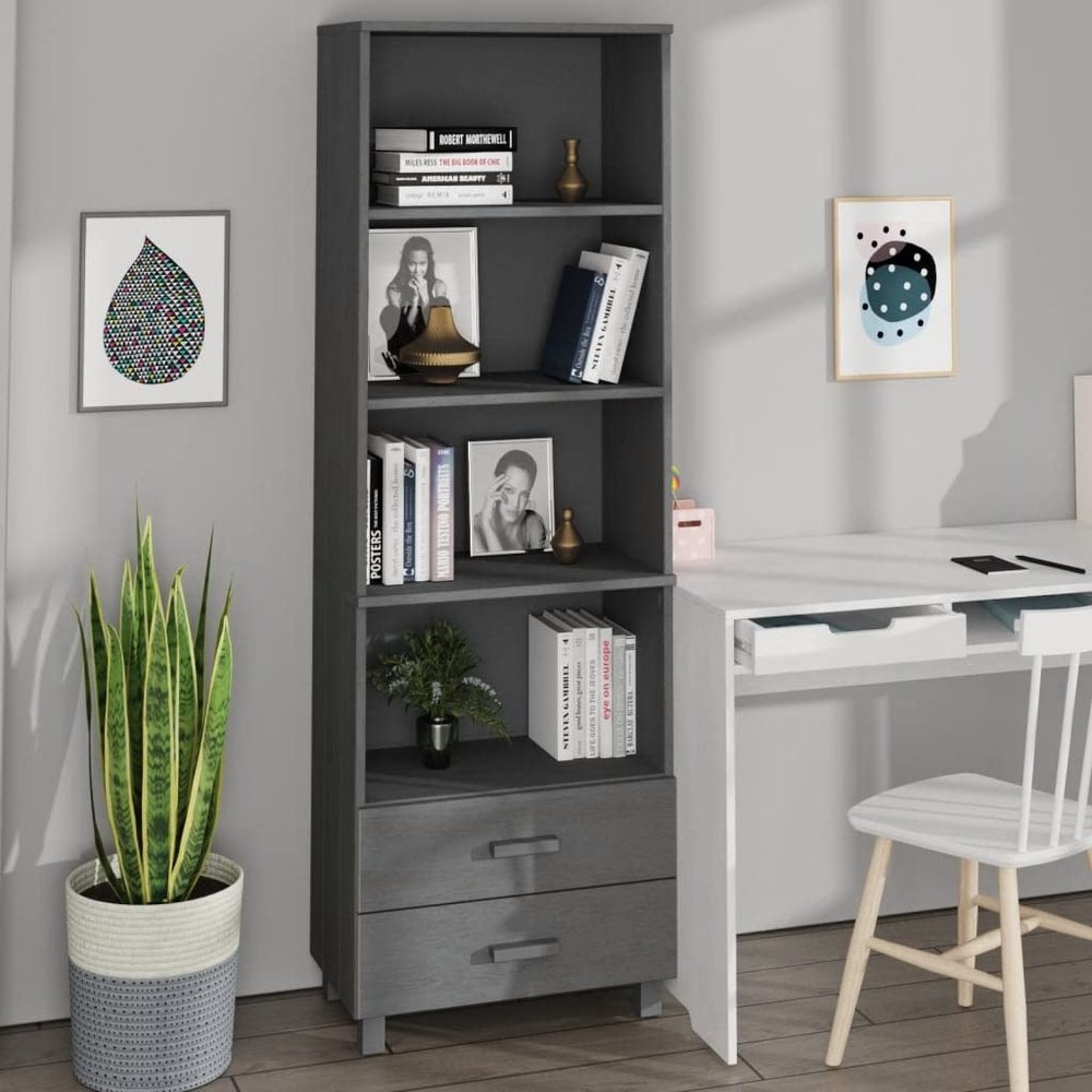 YITHOPI Sideboard for Dining Room Large Storage Cabinet Liquor Cabinet for Home Kitchen Dining Room Highboard Dark Gray 23.6"x13.8"x70.9" Solid Wood Pine