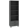 YITHOPI Sideboard for Dining Room Large Storage Cabinet Liquor Cabinet for Home Kitchen Dining Room Highboard Dark Gray 23.6"x13.8"x70.9" Solid Wood Pine view 2