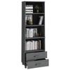 YITHOPI Sideboard for Dining Room Large Storage Cabinet Liquor Cabinet for Home Kitchen Dining Room Highboard Dark Gray 23.6"x13.8"x70.9" Solid Wood Pine view 3