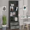YITHOPI Sideboard for Dining Room Large Storage Cabinet Liquor Cabinet for Home Kitchen Dining Room Highboard Dark Gray 23.6"x13.8"x70.9" Solid Wood Pine view 4