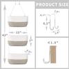 AIVIIN Over The Door Hanging Baskets, 3-Tier Wall Hanging Storage Basket, Woven Cotton Rope Hanging Organizer, Decorative Hanging Shelf Basket for Living Room, Bathroom,Bedroom and Kitchen(Brown) view 2