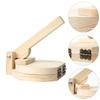 1pc Dumpling Wrapper Wooden Taco Press Dumpling Make Tortillera De Madera Wooden Tortilla Press Maker Roti Press Corn Kitchen Dumpling Pressing Plate Solid Wood To Rotate Platen view 2