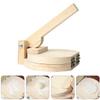 1pc Dumpling Wrapper Wooden Taco Press Dumpling Make Tortillera De Madera Wooden Tortilla Press Maker Roti Press Corn Kitchen Dumpling Pressing Plate Solid Wood To Rotate Platen view 3
