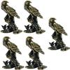 5pcs Eagle Figurines Brass Animal Statues Mini Collectibles Sculptures for Home Table Keychain Pendant Shelf Decoration view 3