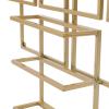 8 Bottles Wall Mounted Wine Rack, Modern Wine Storage Rustic Wine Bottle Glass Floating Racks Wine Display Storage Holder Wine Bottle Stemware Glass Rack for Kitchen Bar, 31.5"Lx4.7"Wx31.5"H (Gold) view 4