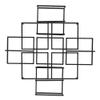 8 Bottles Wall Mounted Wine Rack, Modern Wine Storage Rustic Wine Bottle Glass Floating Racks Wine Display Storage Holder Wine Bottle Stemware Glass Rack for Kitchen Bar, 31.5"Lx4.7"Wx31.5"H (Black) view 1