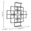 8 Bottles Wall Mounted Wine Rack, Modern Wine Storage Rustic Wine Bottle Glass Floating Racks Wine Display Storage Holder Wine Bottle Stemware Glass Rack for Kitchen Bar, 31.5"Lx4.7"Wx31.5"H (Black) view 3