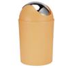 Alvinlite Plastic Garbage Can Swing Top Garbage Kitchen Trash Can Mini Waste Can with Swing Lid Round Garbage Can for Kitchen Indoor/Outdoor Use(Orange) view 3
