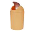 Alvinlite Plastic Garbage Can Swing Top Garbage Kitchen Trash Can Mini Waste Can with Swing Lid Round Garbage Can for Kitchen Indoor/Outdoor Use(Orange) view 4
