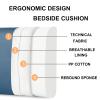 Thicken Rectangle Headboard Cushion King Size Wedge Pillow Positioning Support Reading Pillow Lumbar Pad Removable Cover for Double Queen King Bed,C,No headboard 78.7"/200cm view 2